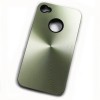 COQUE ARRIÈRE DE PROTECTION ASPECT BROSSÉ VERT POUR APPLE POUR IPHONE 4